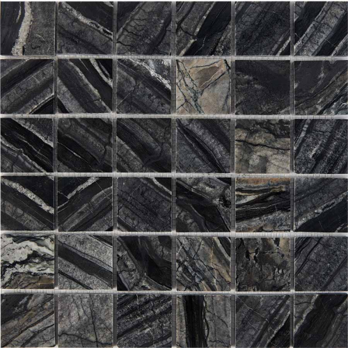 Мозаика Pixel Mosaic PIX 257 Royal Grey, чип 48x48 мм, сетка 305х305x6 мм, Полированная