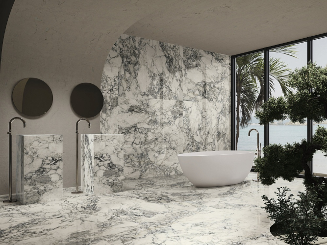 Керамогранит Ape A041126 Volterra Stavro White matt rect 60x120