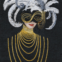 Керамогранит Декоративное панно MDetails Midnight Masque (набор из 4шт. 60x120) 120x240