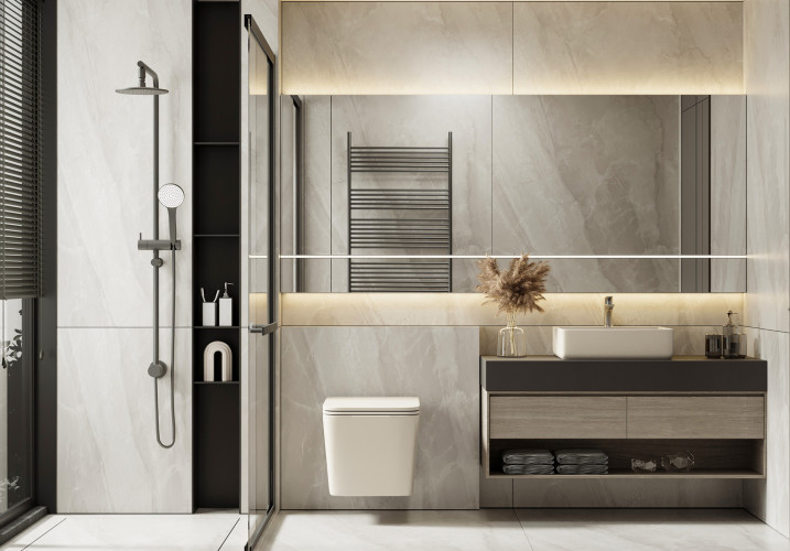 Унитаз ABBER Rechteck AC1201MBE подвесной светло-бежевый матовый, безободковый