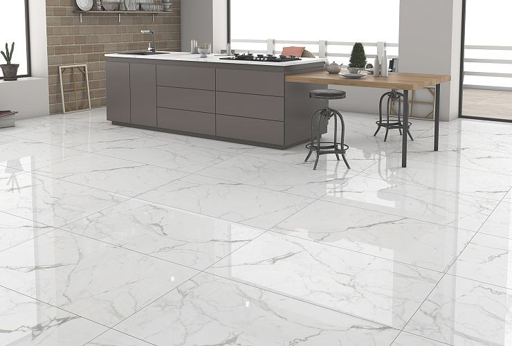 Керамогранит Global Tile Elegant Statuario GT60604803PR Белый 60x60