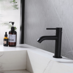 Смеситель ABBER Wasser Kreis AF8110B для раковины, черный матовый