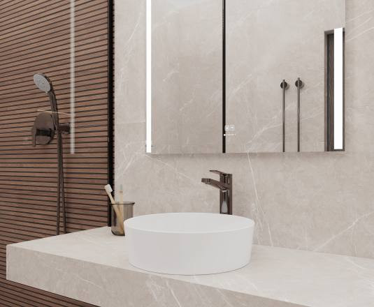 Керамогранит Laparet Pietra Grigio бежевый матовый карвинг 60x120