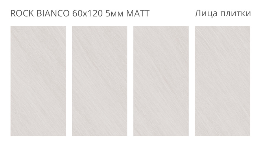 Rock Bianco Matt 60x120 5мм — фото 2