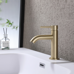 Смеситель ABBER Wasser Kreis AF8110G для раковины, золото матовое