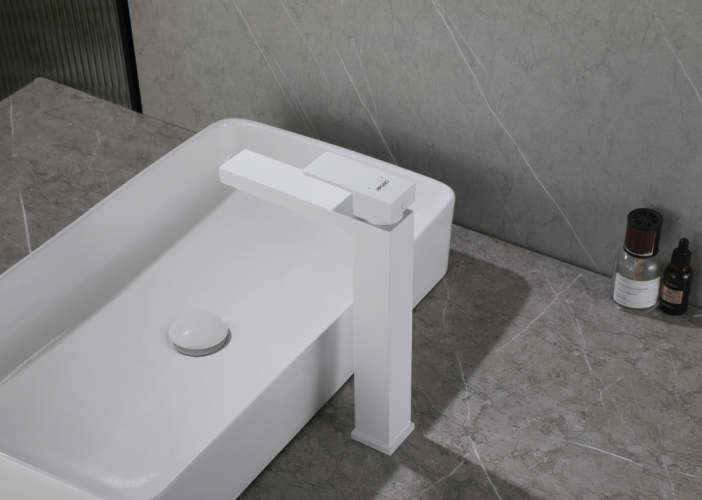 Смеситель ABBER Daheim AF8211W для раковины, белый матовый