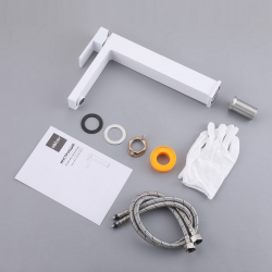 Смеситель ABBER Daheim AF8211W для раковины, белый матовый