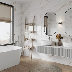 Керамогранит Ceradim х9999305649 Calacatta Sharp Gold Белый Полированный 80х80