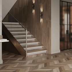 Керамогранит Laparet х9999311159 Wood Latina Brown Chevron M коричневый матовый карвинг 60х120