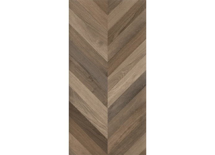 Керамогранит Laparet х9999311159 Wood Latina Brown Chevron M коричневый матовый карвинг 60х120