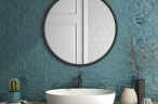 Керамогранит Prissmacer Rain Aquamarine Hex 19.8x22.8