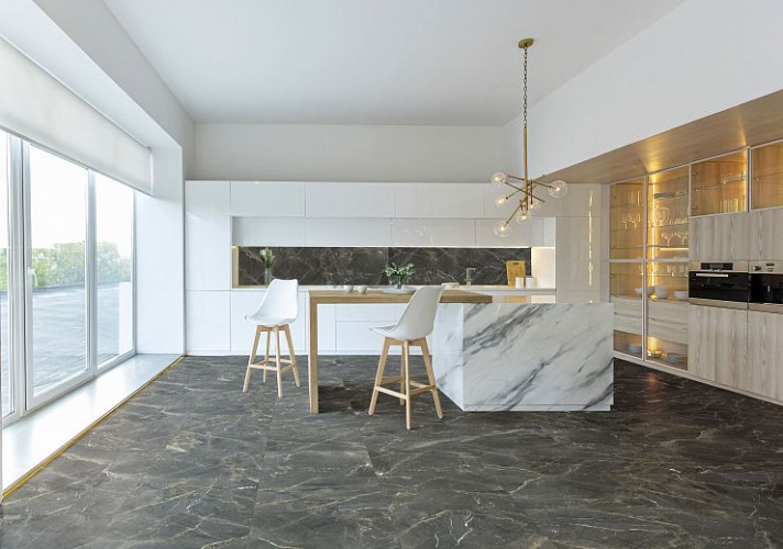 Керамогранит Global Tile Fontanedo GT606011805MR Черный 60x60