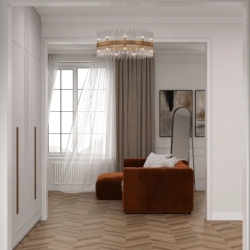 Керамогранит Laparet х9999311165 Wood Lux Walnut Chevron M коричневый матовый карвинг 60х120