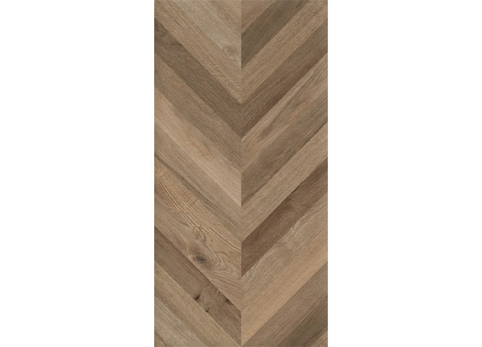 Керамогранит Laparet х9999311165 Wood Lux Walnut Chevron M коричневый матовый карвинг 60х120