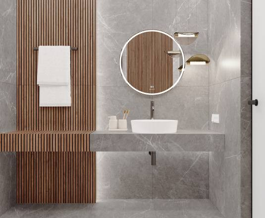 Керамогранит Laparet Pietra Grey серый матовый карвинг 60x120