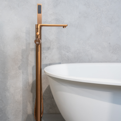 Смеситель ABBER Rund AF8715MRG напольный, розовое золото матовое