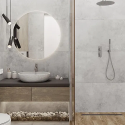 Керамогранит Laparet х9999309470 Illusion Grey серый матовый+гл.чернила STR 60х120