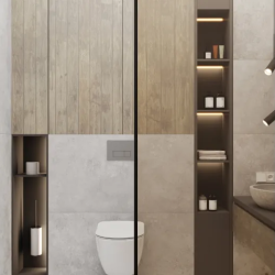 Керамогранит Laparet х9999309470 Illusion Grey серый матовый+гл.чернила STR 60х120