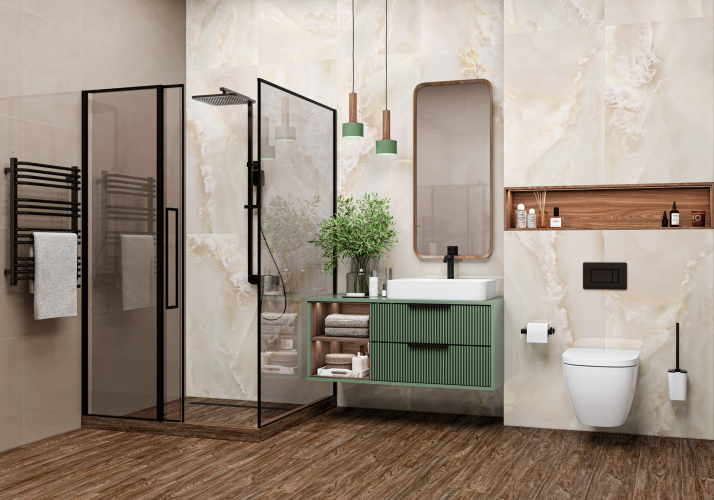 Керамогранит LCM 60120MCA01P Monaco Onyx Crema 60x120