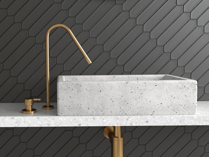 Плитка Equipe Lanse 27483 Black 5x25