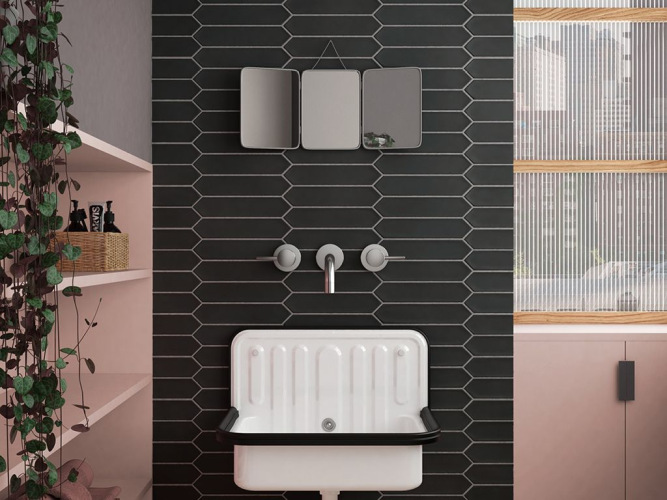 Плитка Equipe Lanse 27483 Black 5x25