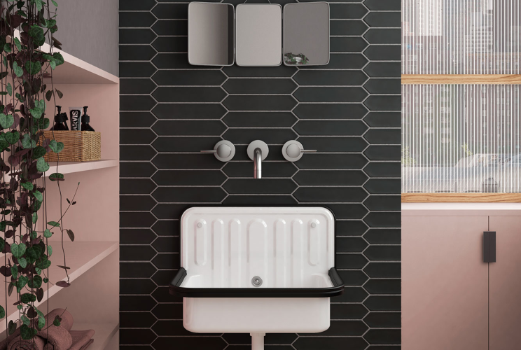 Плитка Equipe Lanse 27483 Black 5x25