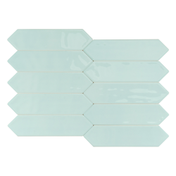 Плитка Smile Tile Picket Aqua 7.5x30