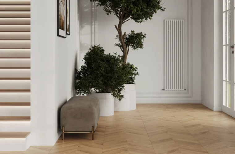 Керамогранит Laparet х9999311161 Wood Latina Miele Chevron бежевый матовый карвинг 60х120