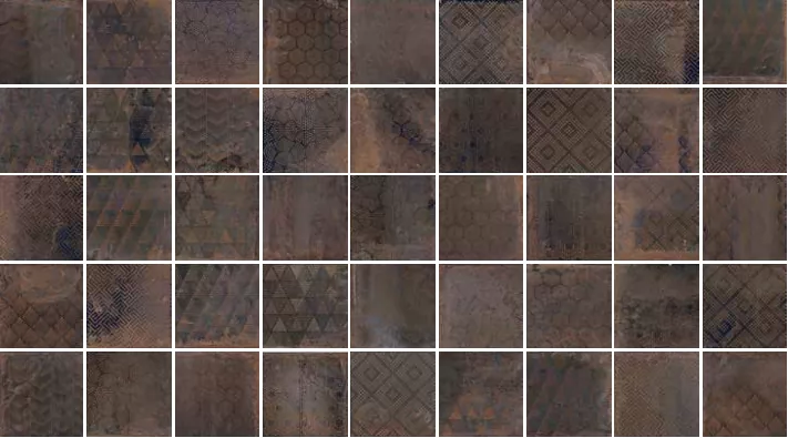 Керамогранитa Sant Agostino CSAOXPDK20 Oxidart patchwork Dark 20x20