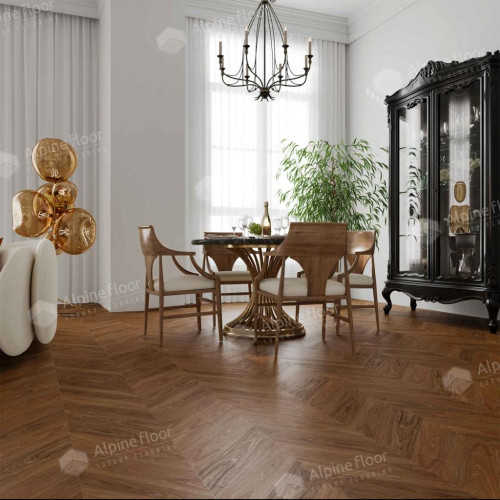 Кварцвиниловая плитка Alpine Floor Chevron Alpine Орех Нойер ECO 18-22 MC