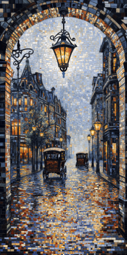 Керамогранит Декоративное панно MDetails Old City (набор из 4шт. 60x120) 120x240
