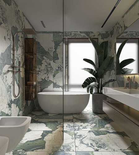 Керамогранит Global Tile Esmeralda GT1206012817SSR Зеленый 60x120