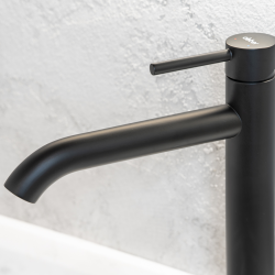 Смеситель ABBER Wasser Kreis AF8111B для накладной раковины, черный матовый