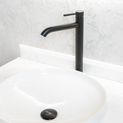 Смеситель ABBER Wasser Kreis AF8111B для накладной раковины, черный матовый