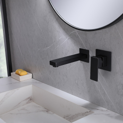 Смеситель ABBER Daheim AF8212B для раковины скрытого монтажа, черный матовый