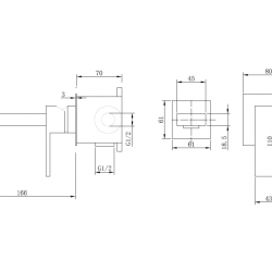 Смеситель ABBER Daheim AF8212B для раковины скрытого монтажа, черный матовый