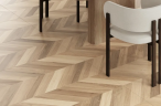 Керамогранит Laparet х9999311171 Wood Royal Almond Chevron M бежевый матовый карвинг 60х120