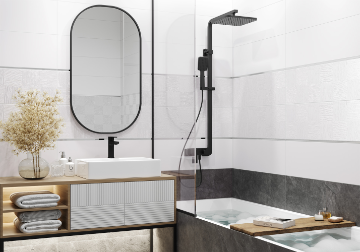 Керамогранит Delacora GP40PLY00L Grafito Play White лаппатированный 60x60