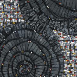 Керамогранит Декоративное панно MDetails Pixel Spirals (набор из 4шт. 60x120) 120x240
