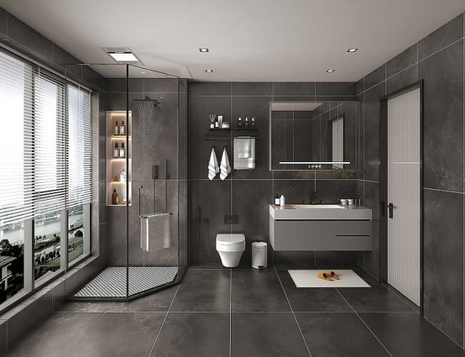 Керамогранит Global Tile Freya GT120608605SSR Черный 60x120