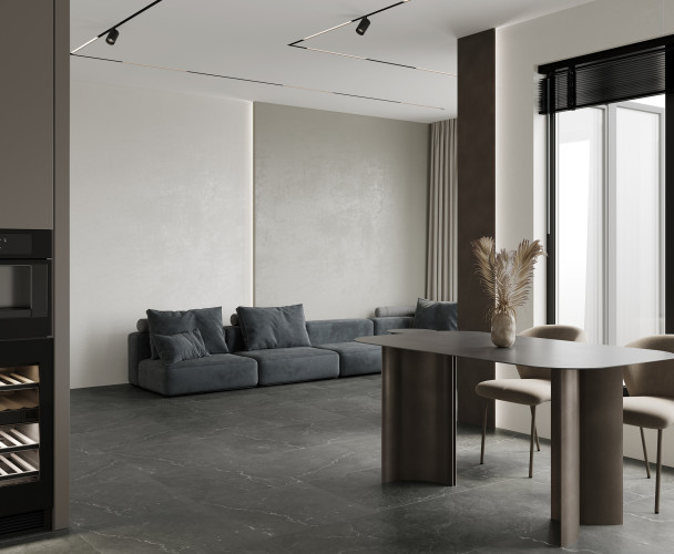 Керамогранит Laparet Leda Black Карвинг 60x120