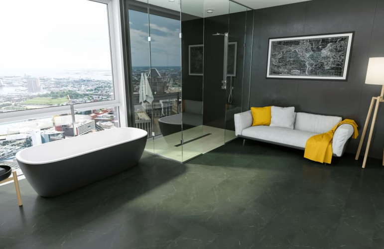 Кварцевый ламинат SPC Fargo Stone Имперадор Грей 68S451