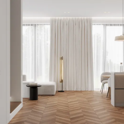 Керамогранит Laparet х9999311149 Wood Canarium Chevron M тёмно-бежевый матовый карвинг 60х120