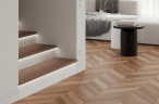 Керамогранит Laparet х9999311149 Wood Canarium Chevron M тёмно-бежевый матовый карвинг 60х120