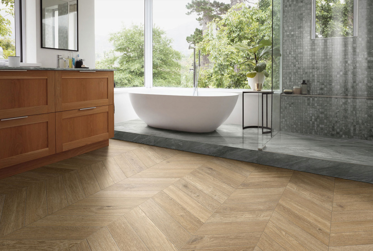 Керамогранит Ragno Marazzi R9SW Ossimori Chevron Beige Extra Matt 11x54