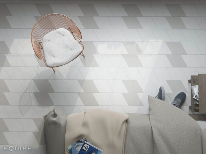 Плитка Equipe Rhombus 22688 White Smooth 14x24