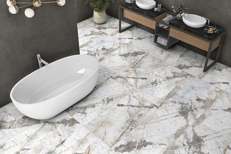 Керамогранит Global Tile Gabriel GT120605703PR Белый 60x120