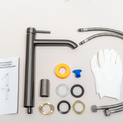 Смеситель ABBER Wasser Kreis AF8111NG для накладной раковины, никель