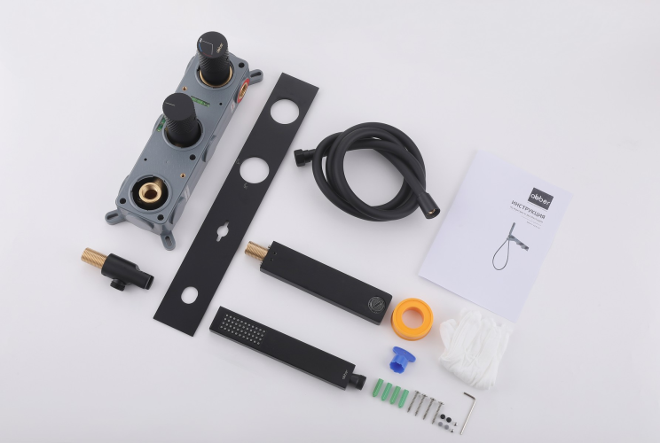 Смеситель ABBER Rund AF8730B для ванны скрытого монтажа, черный матовый