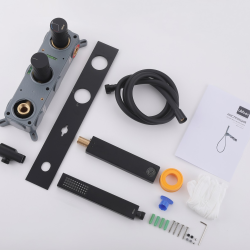 Смеситель ABBER Rund AF8730B для ванны скрытого монтажа, черный матовый